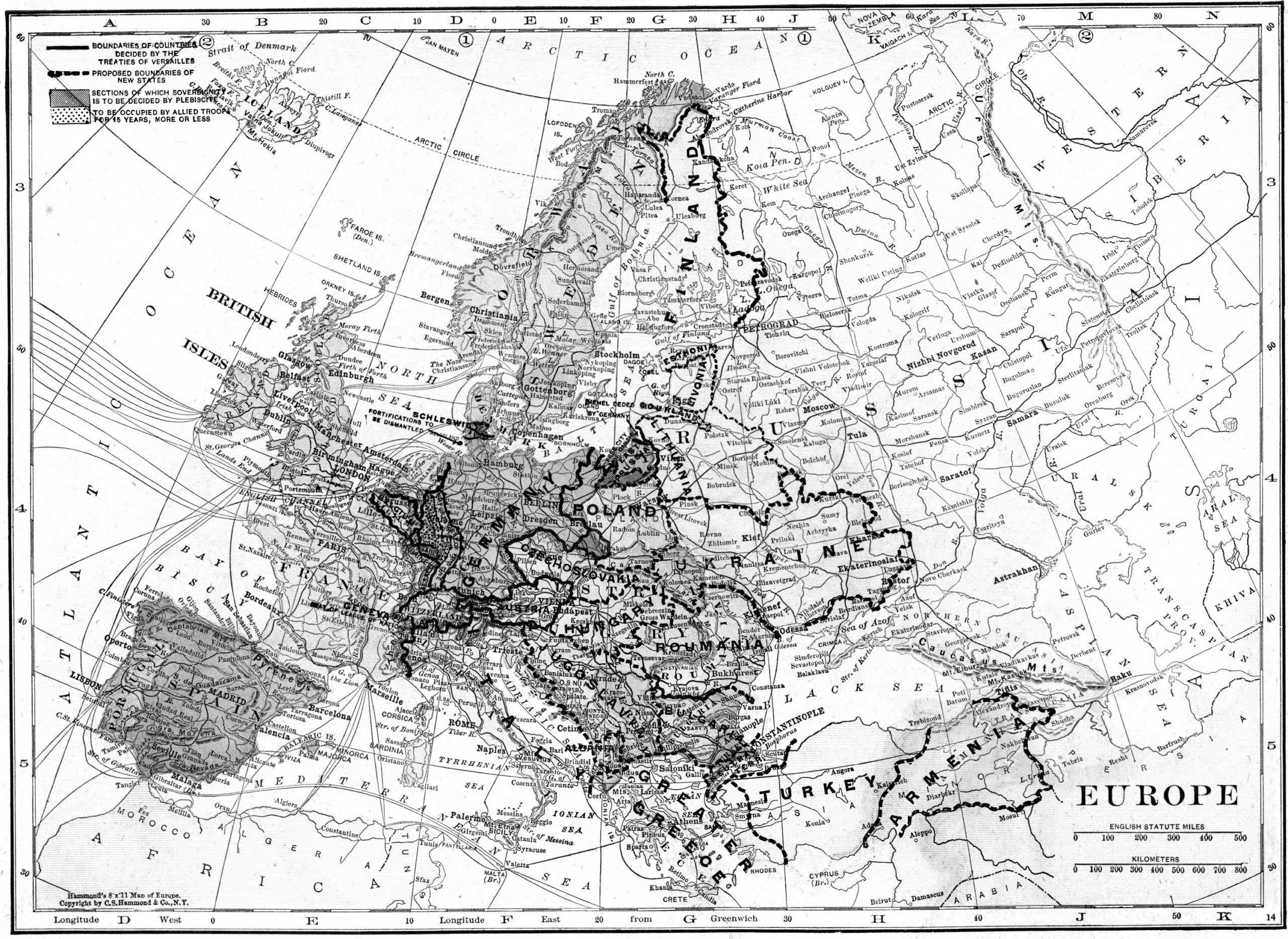 Mapa, která je přílohou smlouvy ze Sevres 1920
